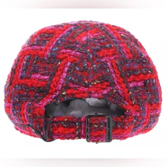 Saint Laurent YSL Tweed Wool Blend Logo Baseball Cap 56 Small YSL SAINT LAURENT TWEED WOOL BLEND LOGO BASEBALL CAP HAT 56  main image 4
